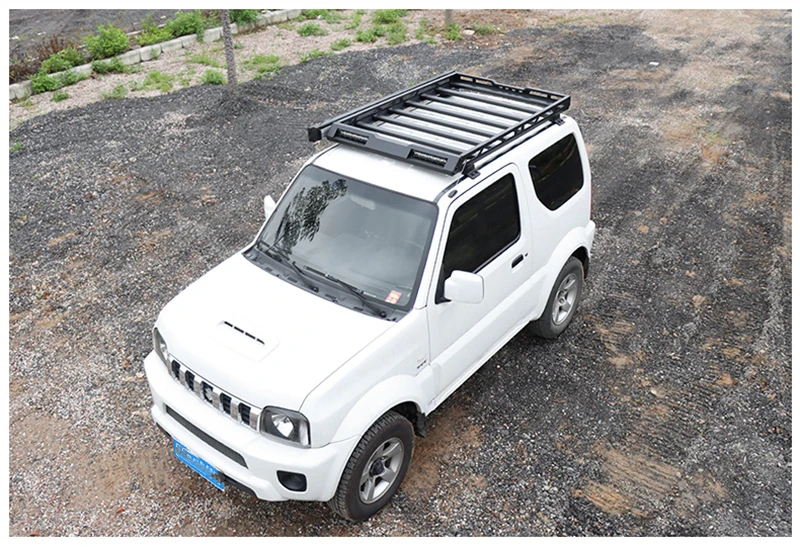 Багажник на крышу для Suzuki Jimny JB33 JB43 1998-2018, багажник на крышу автомобиля, поперечные рейки, рельсовые коробки, корзина из высококачественного алюминиевого сплава с подсветкой (art.: 3920bcee757ef) - 3920bcee757ef