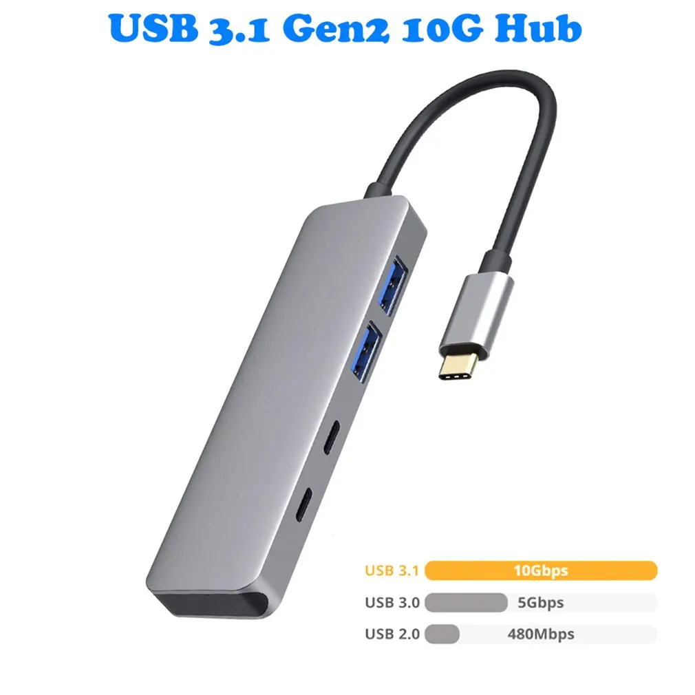

USB-концентратор с 4 портами USB Type-C, USB, PD2.0