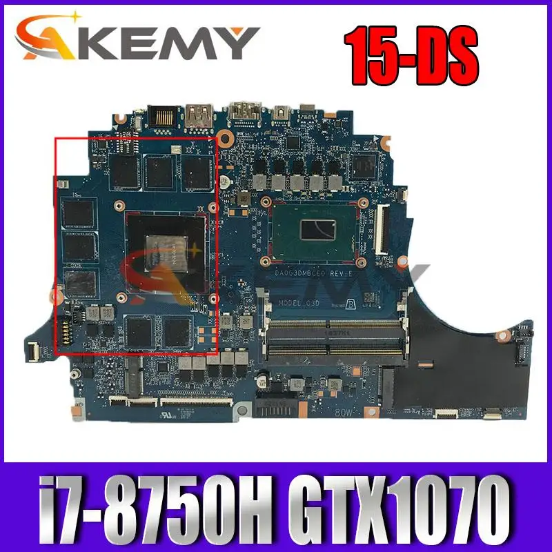 

100% рабочая материнская плата для ноутбука HP Omen 15-DSC0045N 15-DS, L24333-601 GTX1070 8GB W/SPS-MB DA0G3DMBCE0
