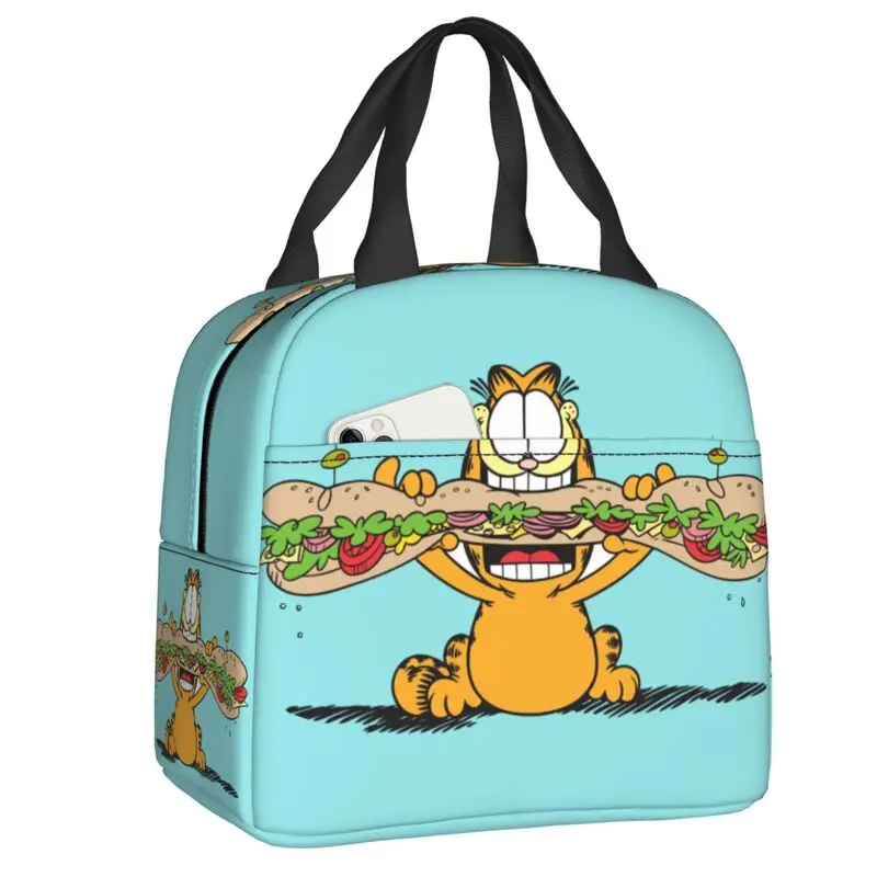 

Garfields Friends Cartoon Insulated Lunch Bag for Women Portable Cooler Thermal Lunch Tote Beach Camping Travel