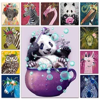 full diamond painting animals panda lion panda diamond embroidery cross stitch colorful dog zebra diy diamond mosaic owl donkey