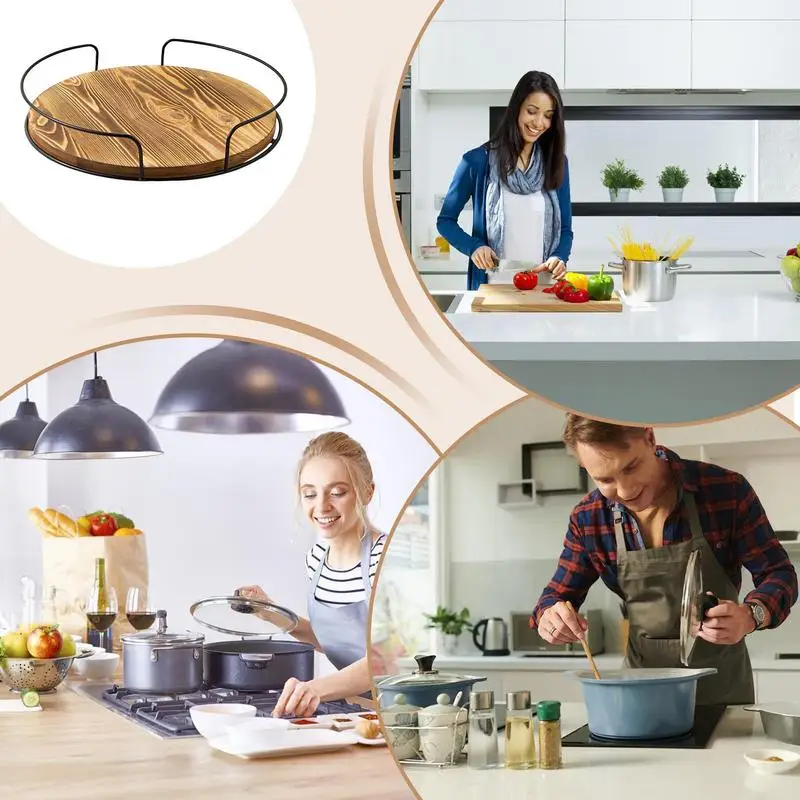 Кухонный вращающийся органайзер стойка для хранения на столешницу