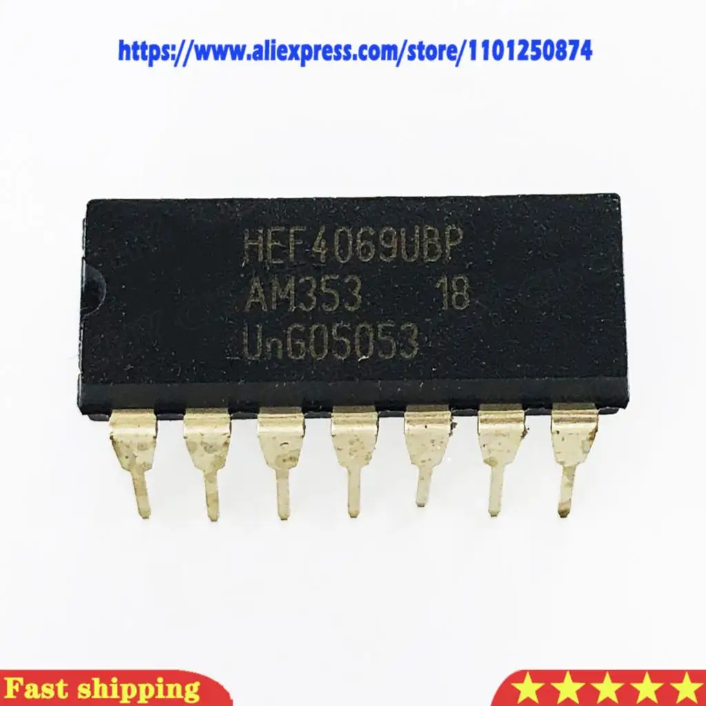 

10 шт. HEF4069UBP DIP HEF4069 DIP14 HEF4069BP DIP-14 Новый и оригинальный IC в наличии