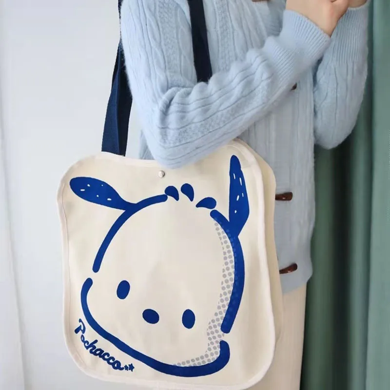 

Kawaii Sanrio Accessories Pochacoo Cartoon Cute Lori Tote Portable Large Capacity Shopping Bag Anime Girls Toys Christmas Gift