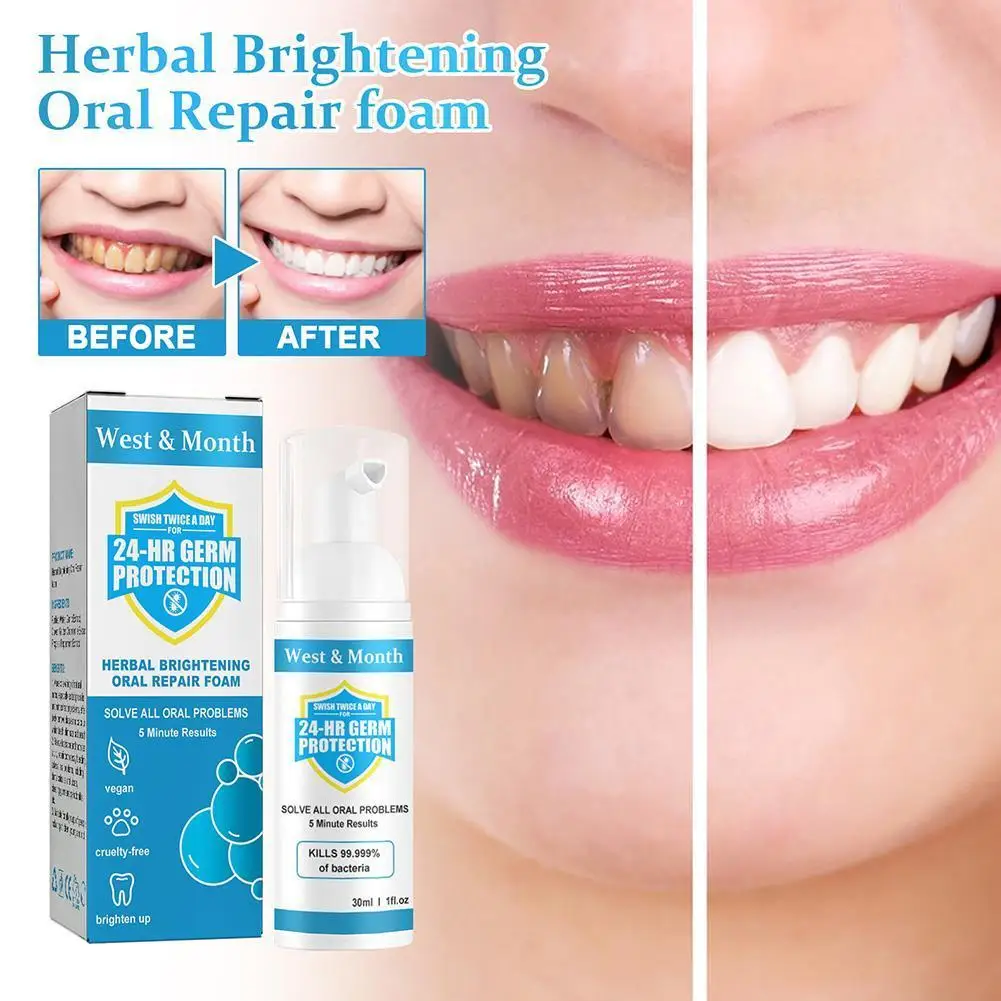 

Mousse Toothpaste Teeth Whitening Mousse Deep Cleaning Breath 30ml Stains Care Fresh Foam Removes Toothpaste Tools Dental F3D3