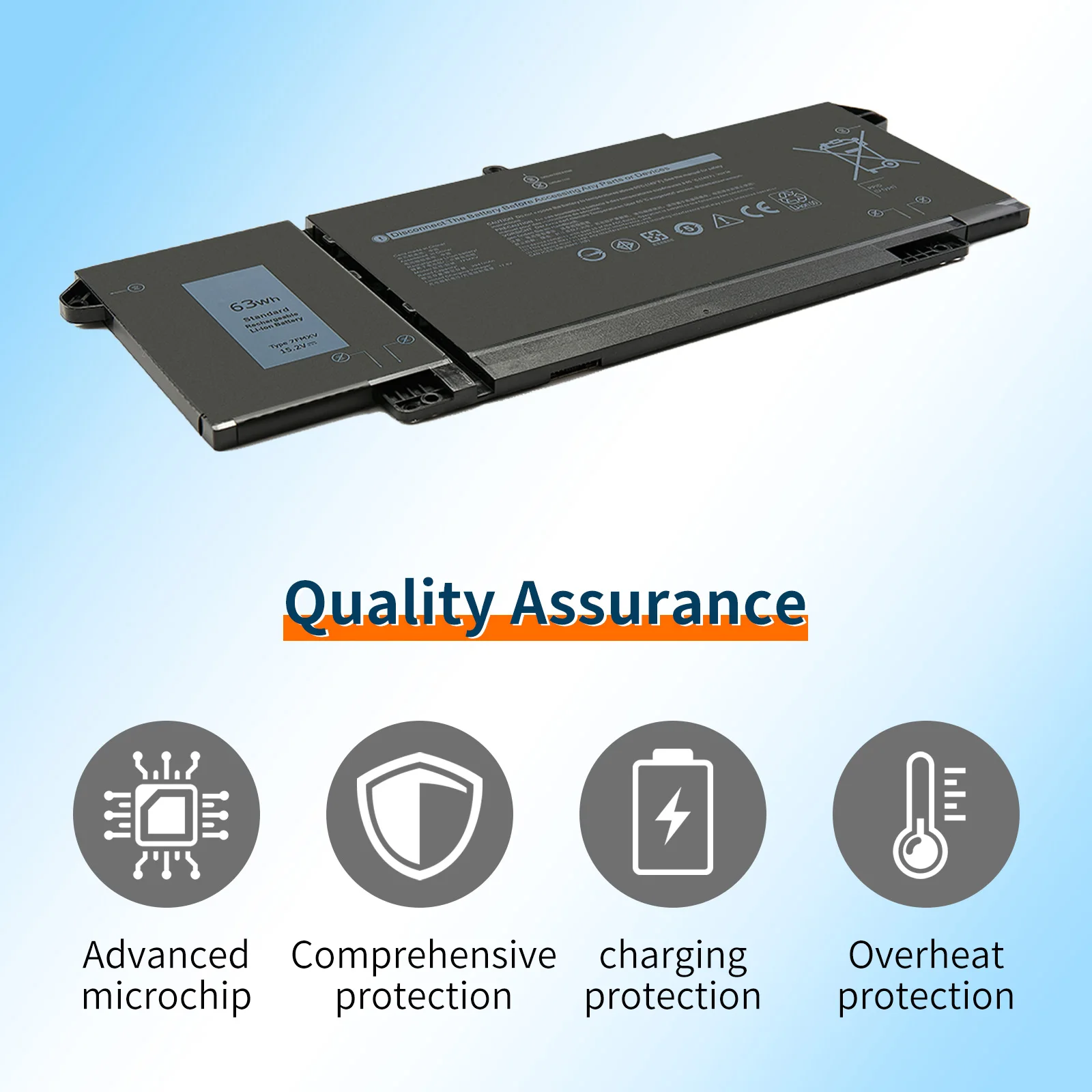 7FMXV 4-элементный аккумулятор для ноутбука 63 Втч Dell Latitude 5320 7320 7420 7520 2-в-1/7320 2-в-1/7420