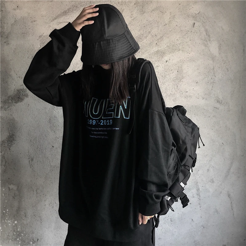 Женские толстовки без капюшона в стиле Харадзюку одежда хип-хоп корейские модные