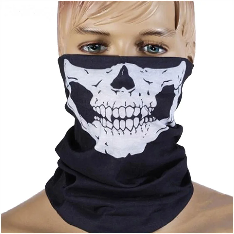 Skull Head Mask Ghost Face Halloween Party Men Women Cool Black Long Masks Outdoor Games Play Motorcycle Bicycle Protective