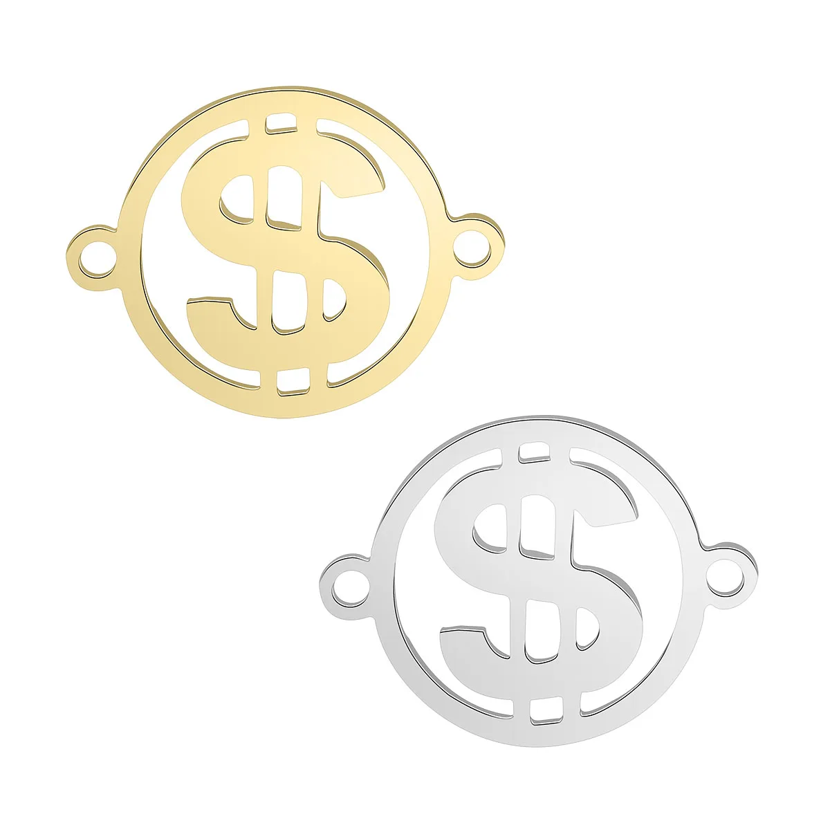 10Pcs Infinity Symbol Charms US Dollar Sign China Copper Coins Shape  Connectors DIY For Jewelry Making Stainless Steel Supplies