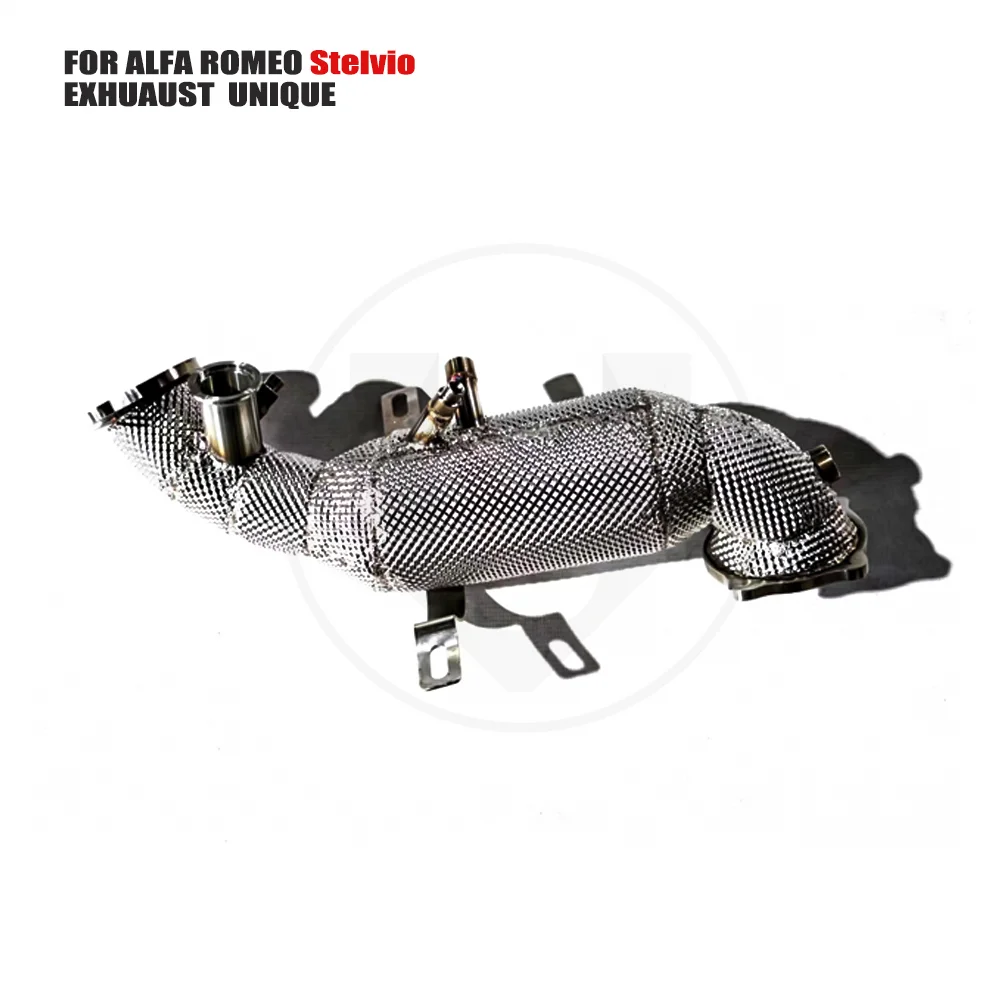 

UNIQUE Car Accessories Exhaust Downpipe High Flow Performance for Alfa Romeo stelvio 2.0T With OPF Catalytic Converter