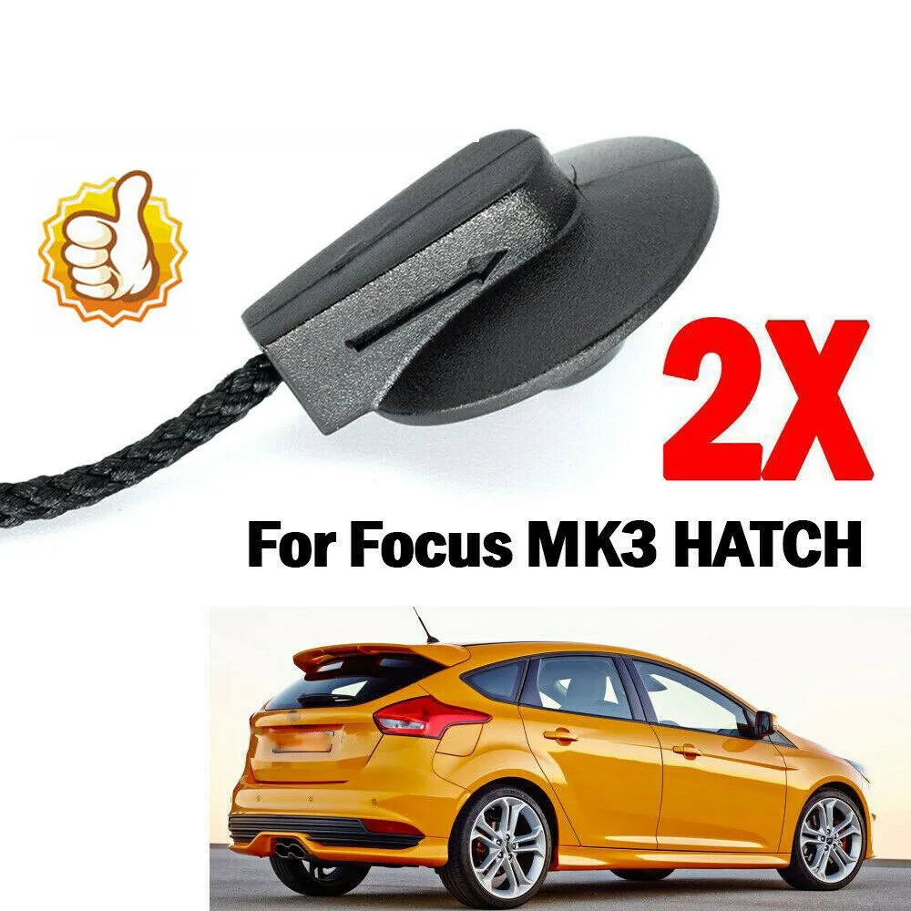 

2x For Ford Focus Mk3 12-18 Parcel Shelf Load Luggage Cover Blind Strap String Clip Rubber Care Easy Installation Car Parts