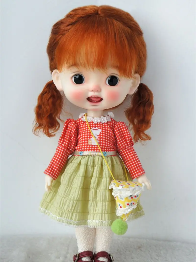 JD736 Все размеры Новое поступление BJD мохеровый парик OB11 YOSD MSD SD Blythe Twin Braids Короткие