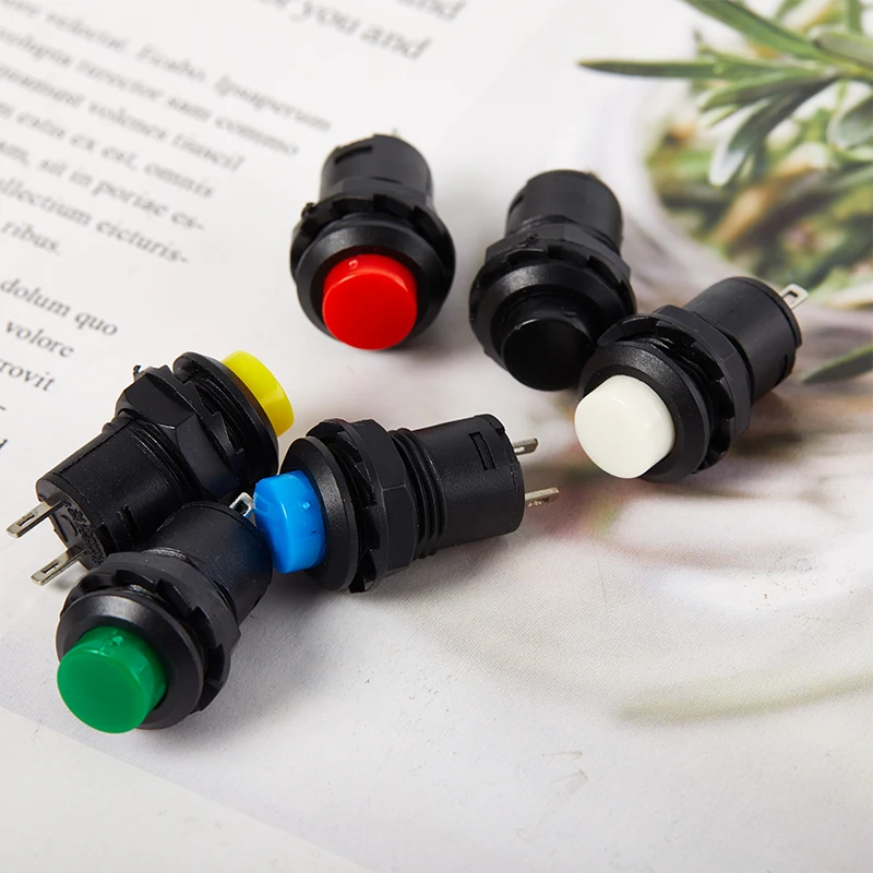 

6 шт., круглые кнопочные переключатели DS228 DS428 12 мм