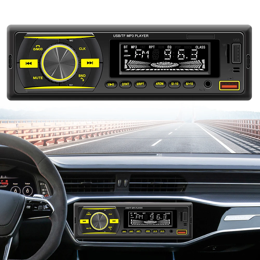 

Автомобильная стереосистема BT, аудиоприемник в приборной панели, FM, Aux-вход, SD, USB, автомобильный радиоприемник, mp3-плеер, Bluetooth, воспроизведение музыки, 7 цветных ламп, USB зарядка