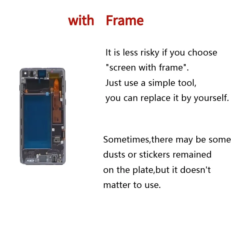 Ceny 100% Oryginalny Ekran 6.1 'AMOLED Do Samsung Galaxy S10 LCD G973 G973F G973U Wyświetlacz Z Ramką Ekran Dotykowy Digitizer Z Kropkami