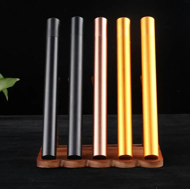 

Free shipping Aluminium Alloy Incense Tube Incense Barrel Small Storage Box Joss Stick Convenient Metal Carrying Case 21cm