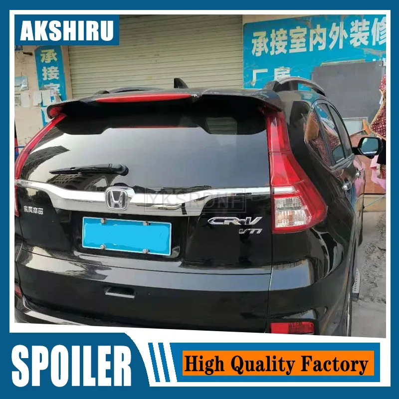 

New ABS Plastic Unpainted Primer Car Rear Wing Spoiler Tail Fin Cover Decoration Fit For Honda CRV CR-V 2012 2013 2014 2015 2016