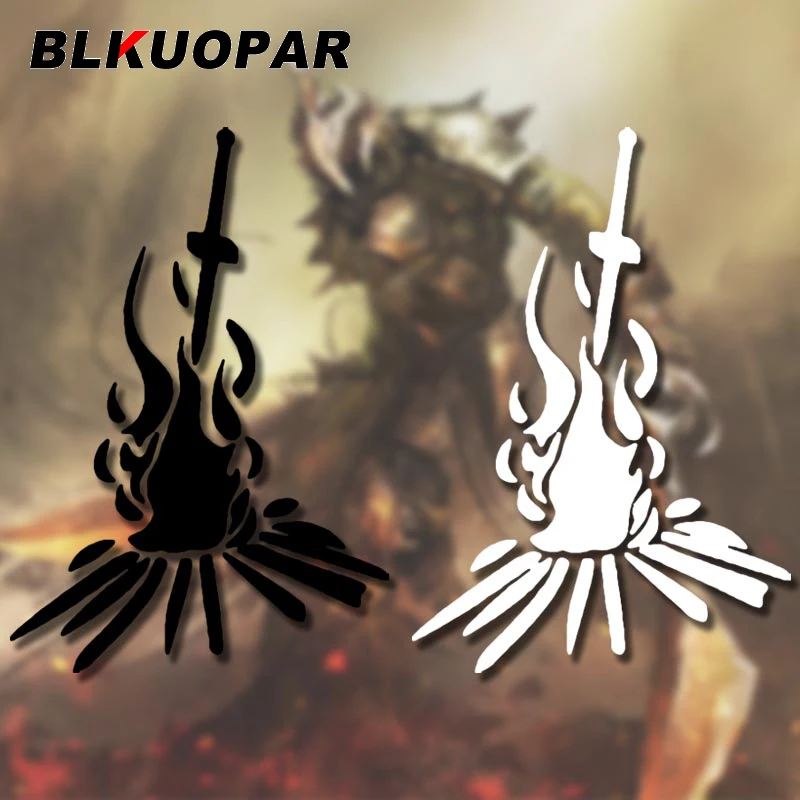 

BLKUOPAR Dark Souls Game Logo Silhouette Car Stickers Personality Decal Waterproof Die Cut Sunscreen Laptop Motorcycle Car Lable