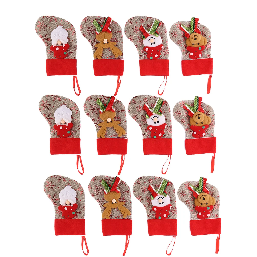 

Christmas Giftstockings Bag Tree Decoration Stocking Treat Bags Sock Decor Flatware Holders Party