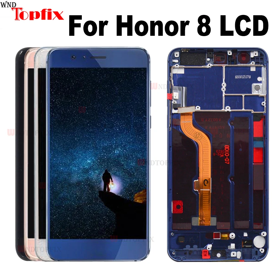ЖК-дисплей для Huawei Honor 8, сенсорный экран для Honor 8, ЖК-дисплей для 5,2 дюйма, ЖК-дисплей с рамкой для смартфонов
