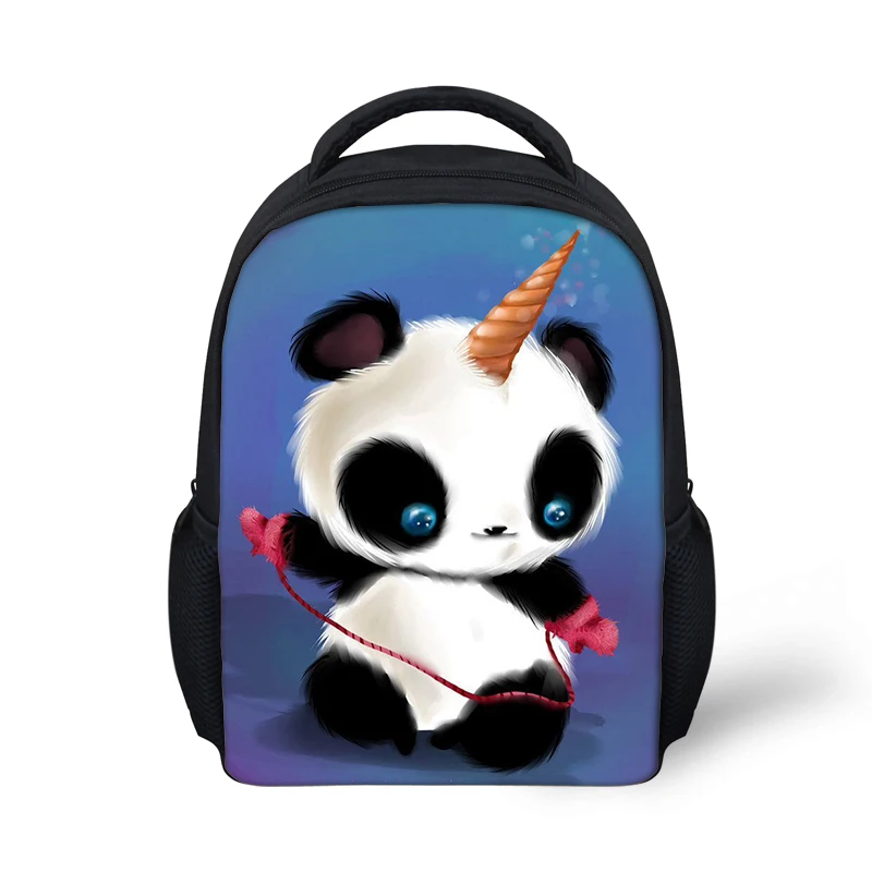 Школьные ранцы для девочек и мальчиков, маленькие рюкзаки с 3D принтом панды и мультипликационным принтом для детского сада, детские школьны...