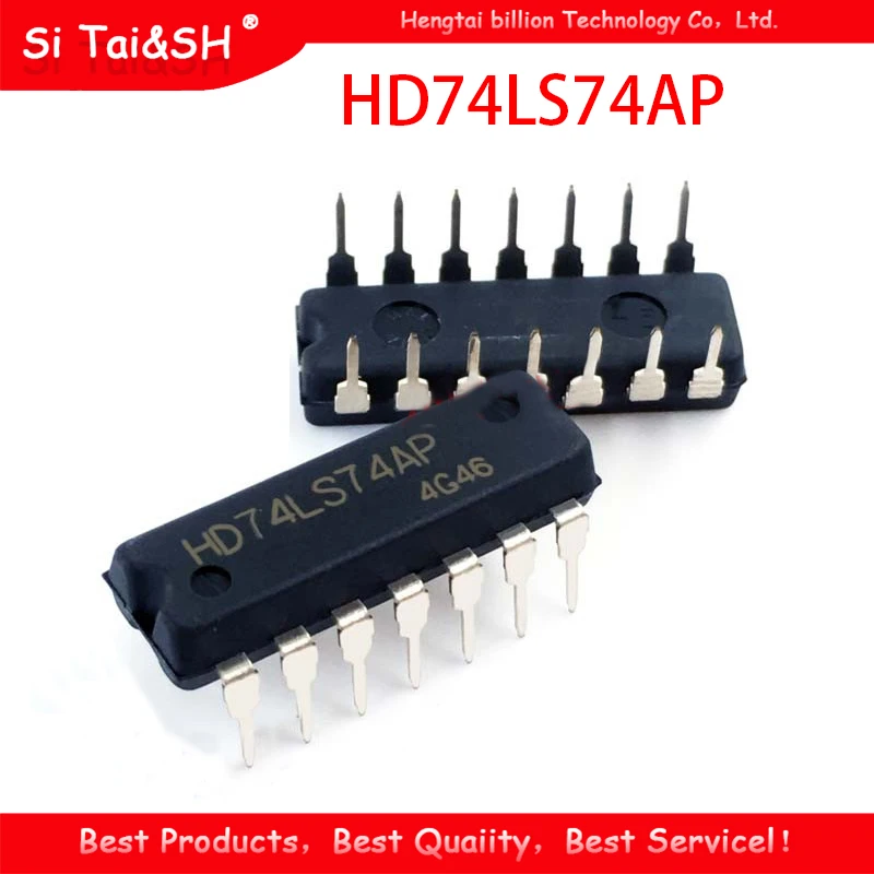 10 шт. HD74LS74AP DIP14 HD74LS74 DIP SN74LS74AN DIP-14 74LS74 SN74LS74N HD74LS74P Новый и оригинальный IC |