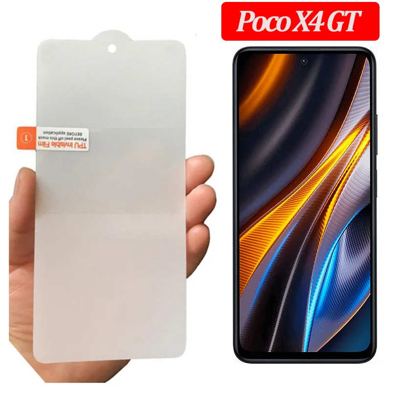 Poco X5 Pro X4 GT Hydrogel Film Poco X5 F4 X3 GT M3 M4 Pro 5g Screen Protector Back Film Camera Poco X5 Pro 5G X4GT Soft Glass