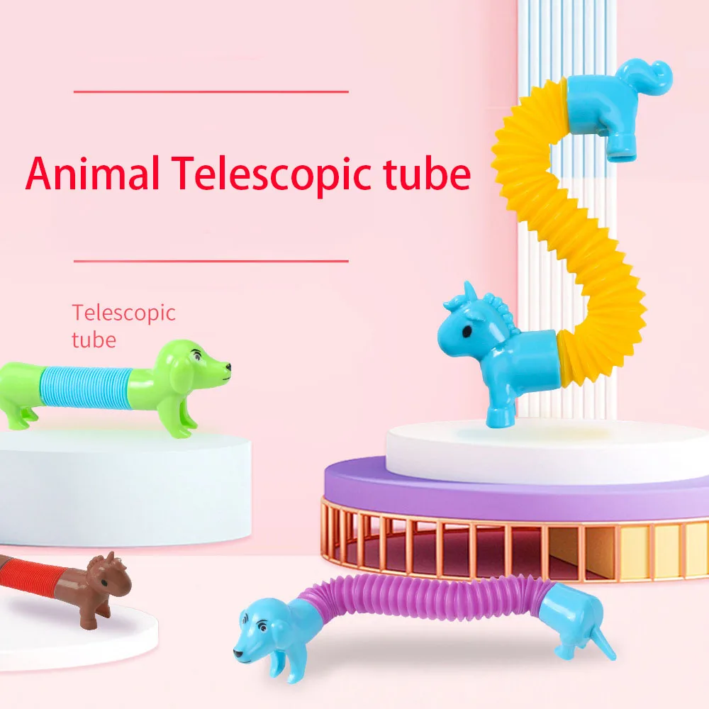 

Поп-трубка, выдвижная игрушка, игрушка для декомпрессии, цветная растягивающаяся трубка, детская игрушка для декомпрессии воды