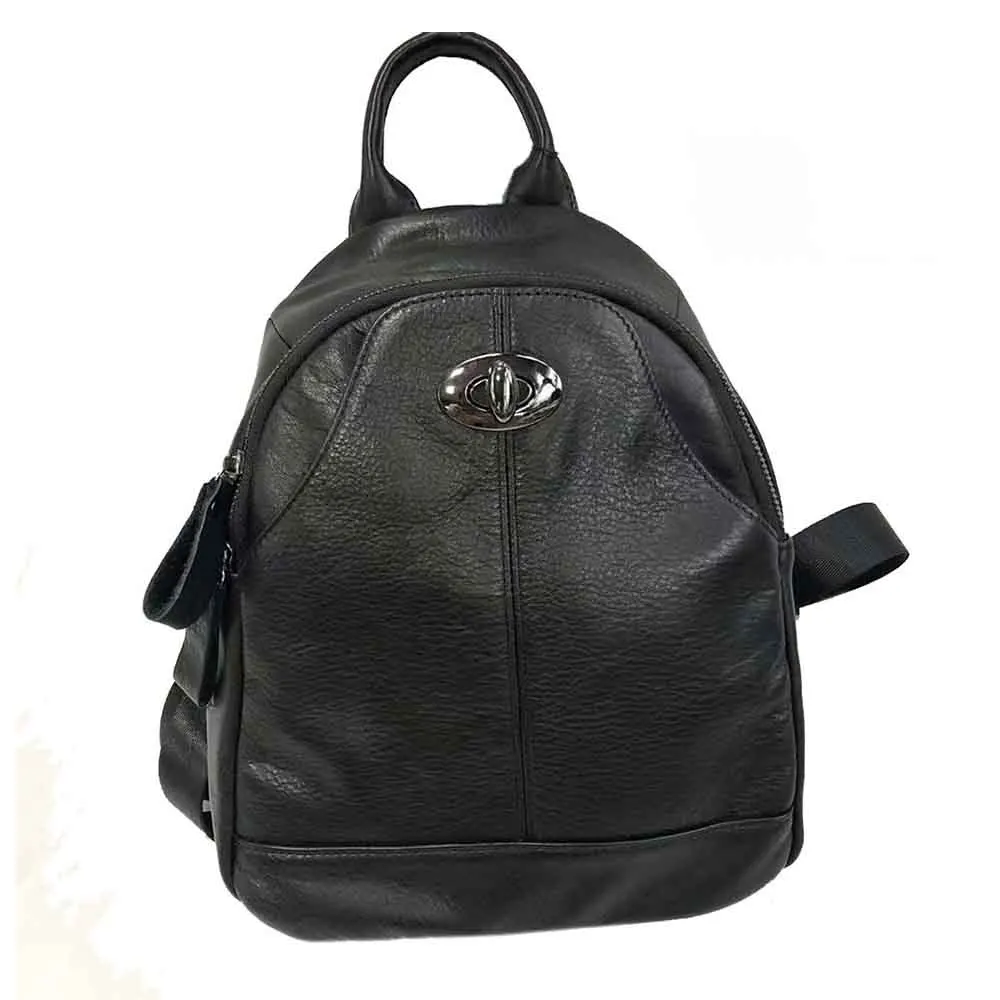 

MS Minimalism Women Backpack Luxury Genuine Leather Female Packsack Cowhide Black Shoulder Bag Large Travel Knapsack 2022 New