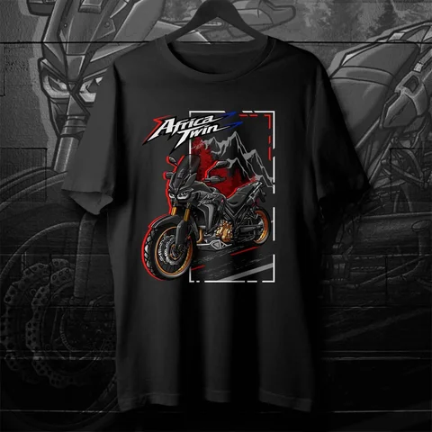 Японские модели 2016-2019, африканская мотоциклетная футболка Twin CRF1000L, повседневная мужская футболка из 100% хлопка с круглым вырезом и коротким рукавом, уличная одежда