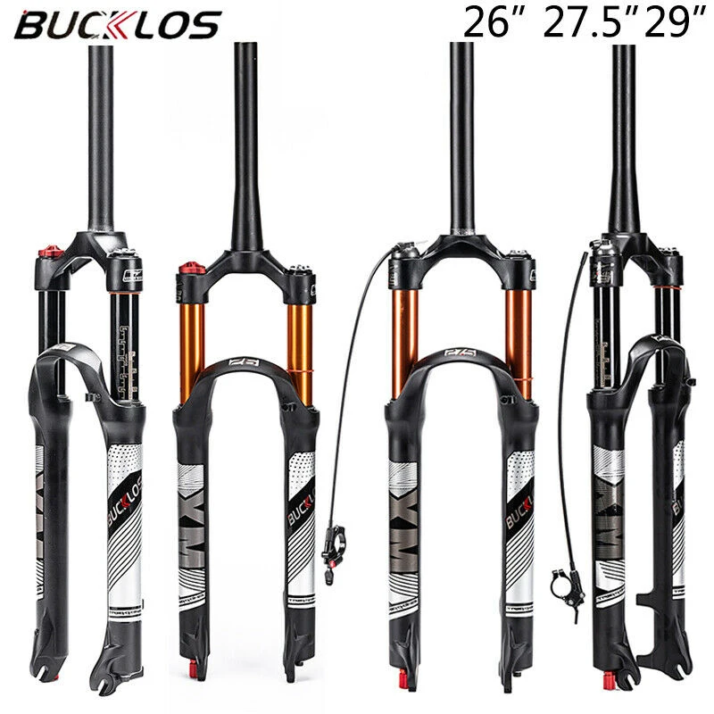 BUCKLOS MTB вилка 26 27,5 29 пневматическая подвеска Велосипедная вилка БЫСТРОРАЗЪЕМНАЯ 9*100 мм вилка для горного велосипеда дистанционнаяручная регулировка ABS (art.: 3920c237fca6e) - 3920c237fca6e