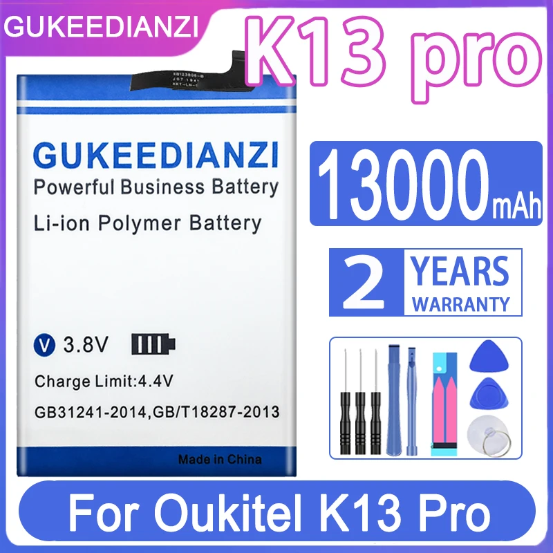 Сменный аккумулятор GUKEEDIANZI 13000 мАч для Oukitel K13 pro K13pro
