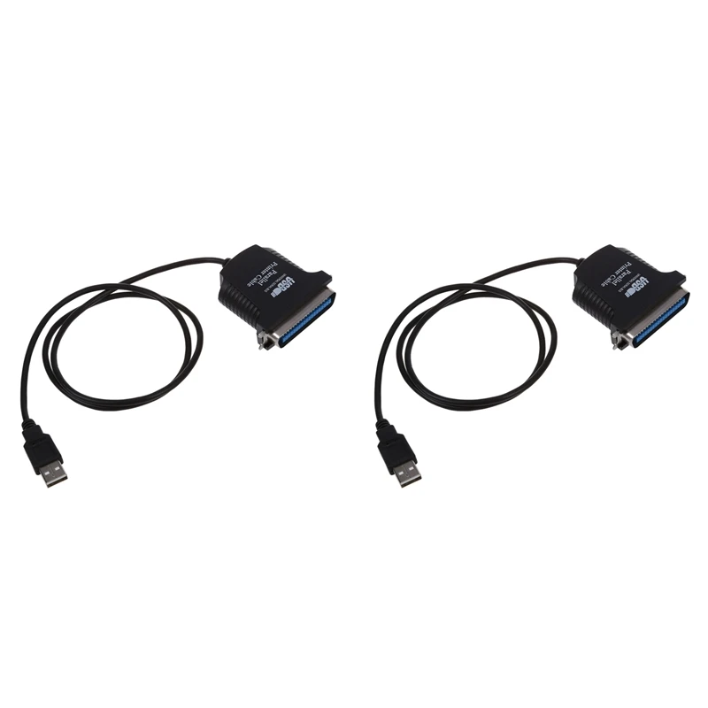 2X USB-кабель-переходник для параллельного 36-контактного принтера Centronics