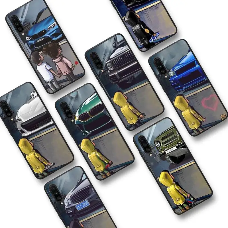 

Boy See Sports Car Jdm Drift Phone Case For Xiaomi Mi 5X 8 9 10 11 12 lite pro 10T PocoX3pro PocoM3 Note 10 pro lite
