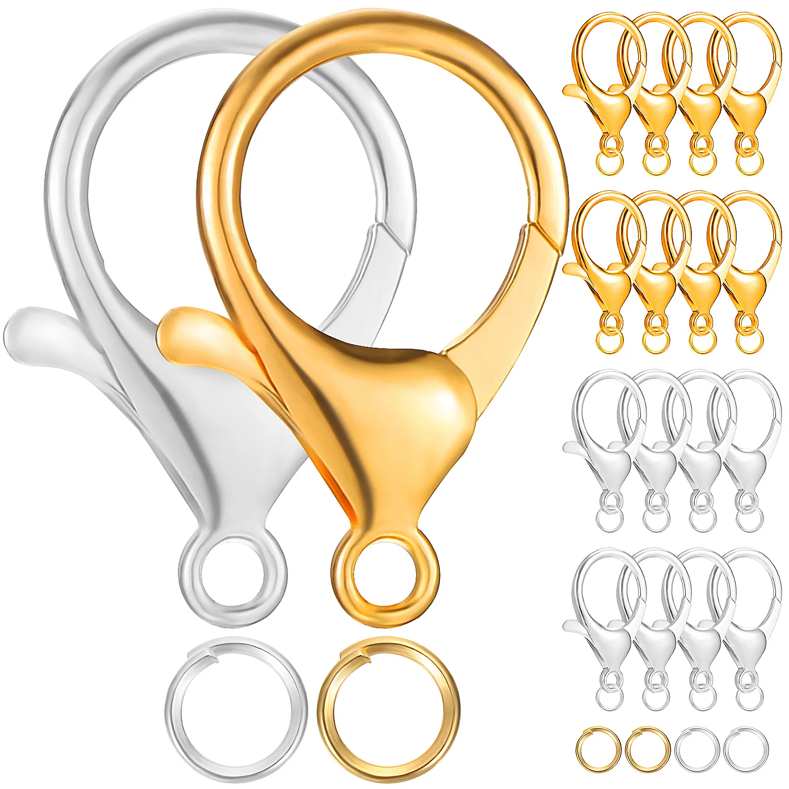 

1 Set Jewelry Finding Kit Lobster Claw Clasps Open Jump Rings for Diy Jewelry Making