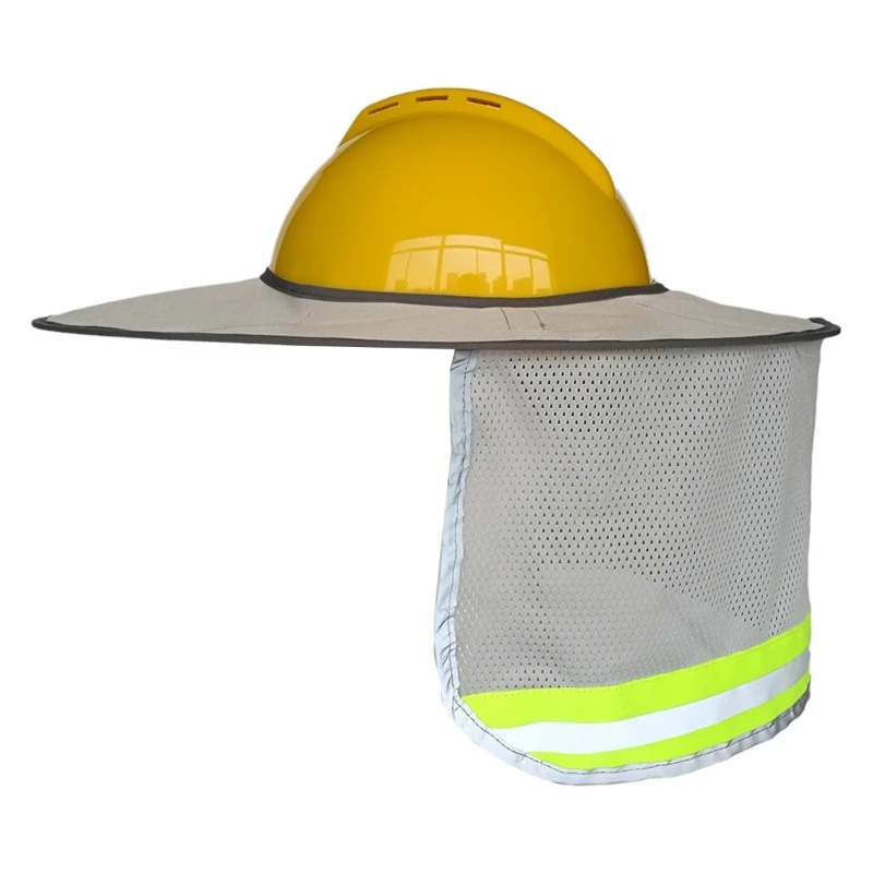 

Hard Hats SunShade Mesh Sunshade with High Visibility Reflective Strip Breathable UVProtection Neck Shield for Hard Hats