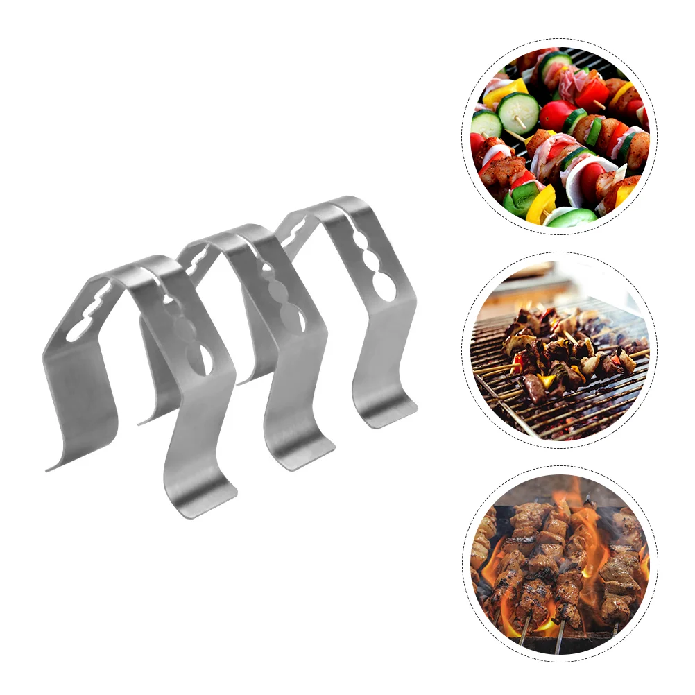 

3PCS Meat Clamps 3-hole Metal Meat Clamps Temperature Probe Holder Probe Clip