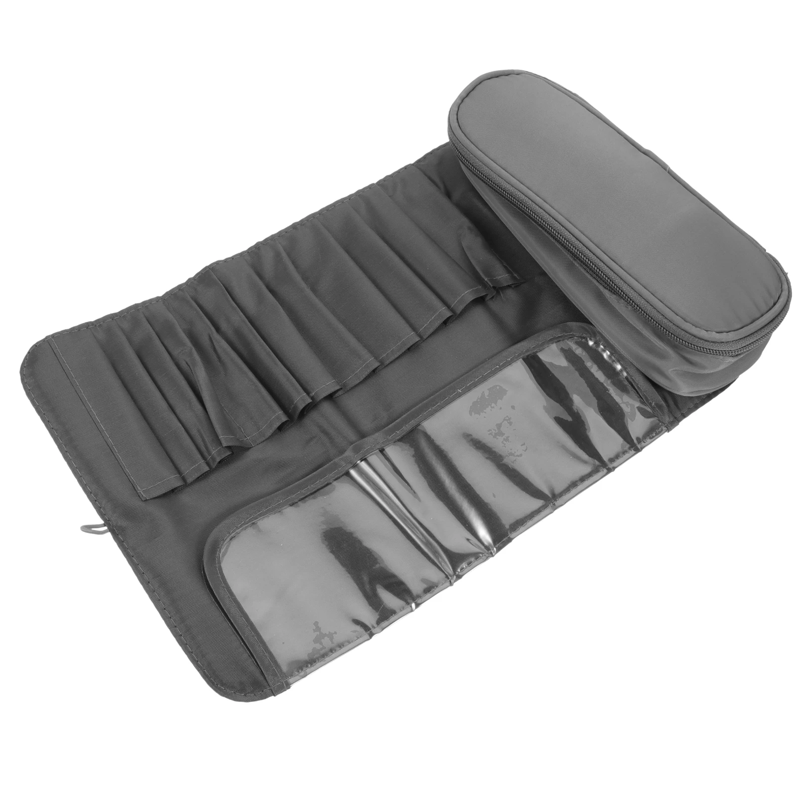 

Multi-functional Women's Cosmetic Brush Bag Makeup Brush Organizer Makeup Folding Rolling Bag Waterproof Nylon Makeup Case