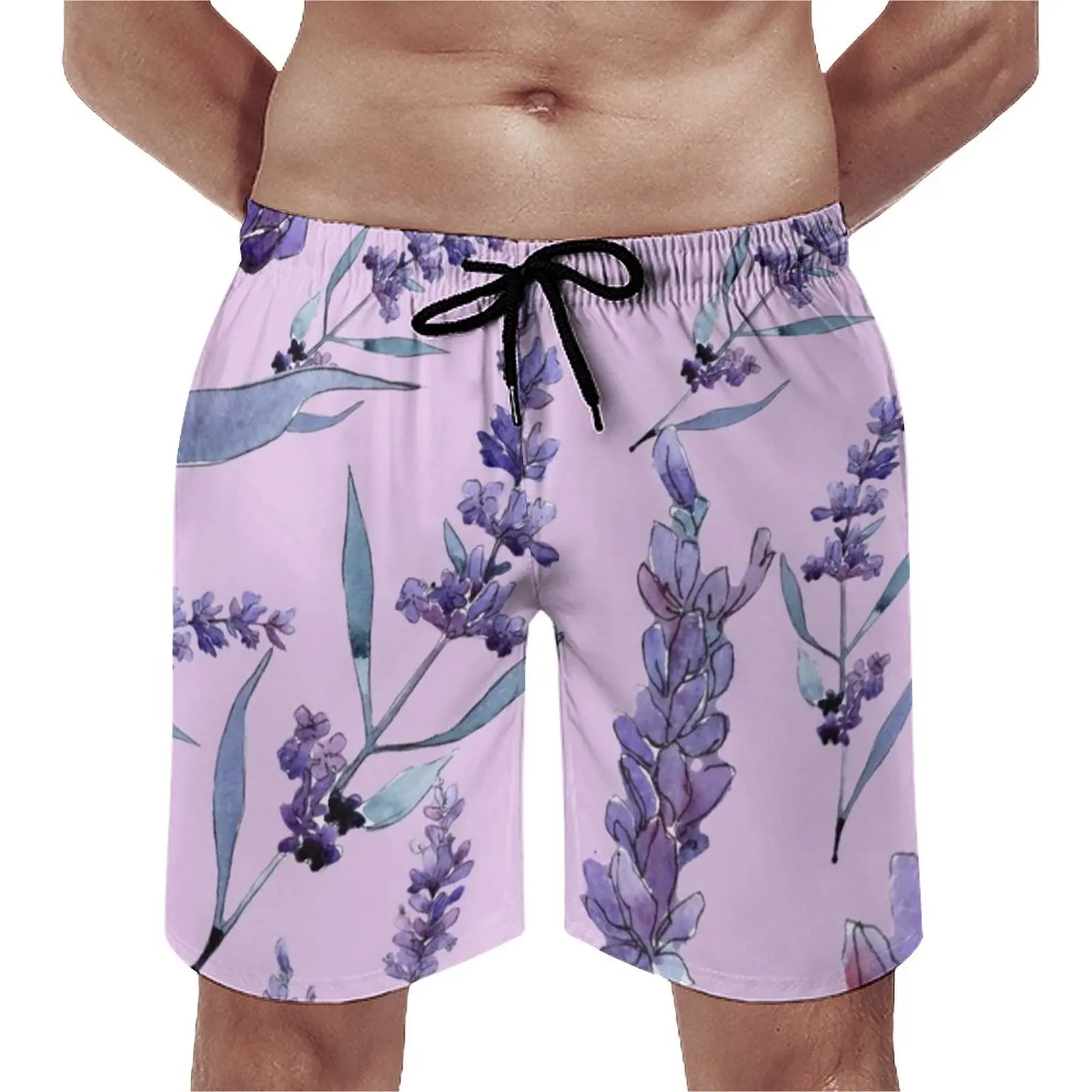 

Шорты для плавания мужские с забавным принтом, фиолетовые Лавандовые Короткие штаны для плавания с блестящим гелевым лаком, брифы 3XL