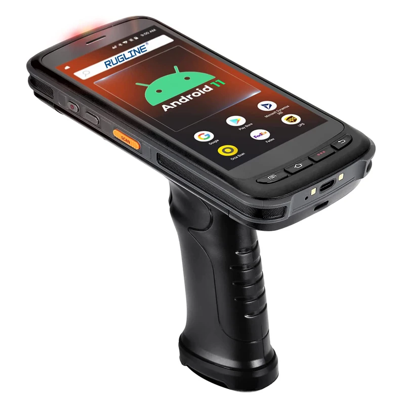 Android 11 Handheld Barcode Scanner with Zebra 2D Rugged,4G WiFi GPS Mobile PDA Terminal