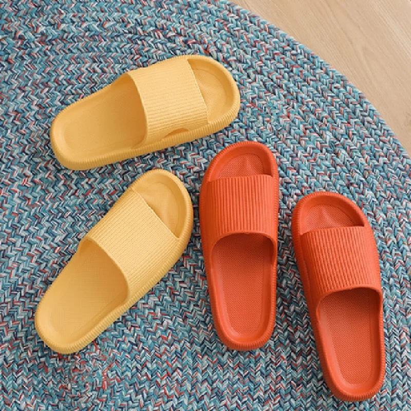 

Простые однотонные удобные рандомные женские летние корейские модные повседневные Нескользящие шлепанцы для пар дышащие пляжные
