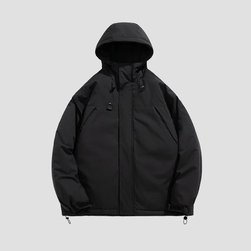 Couple Hooded Sweater Outdoor Sports Waterproof Jackets Loose Cotton Padded Jacket Winter Thickened Warm Coat Men Clothing