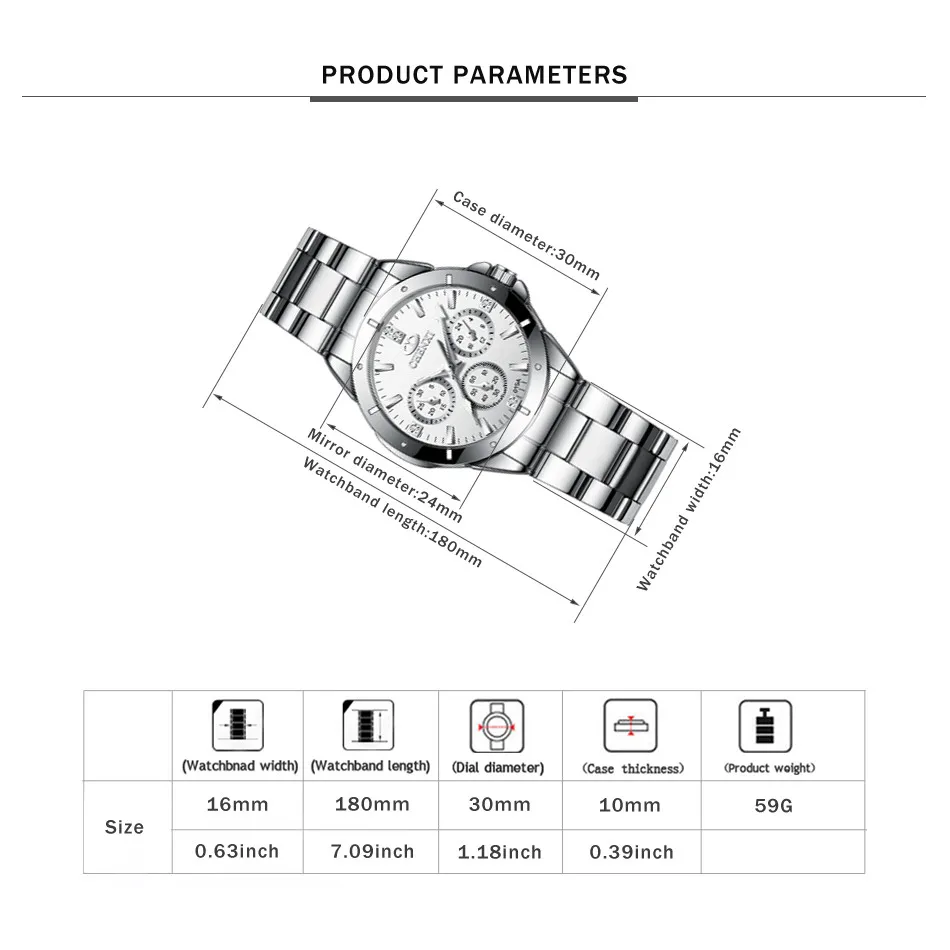 CHENXI Fashion Top Brand Casual Couple Mens Women Luxury Quartz Watches Chronograph Waterproof Luminous Stainless Steel Clock