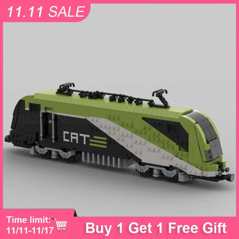 

MOC Building Blocks City Airport Train & 60337 Diesel Cargo Locomotive Model DIY Assemble Bricks Transportation Xmas Toys Gifts