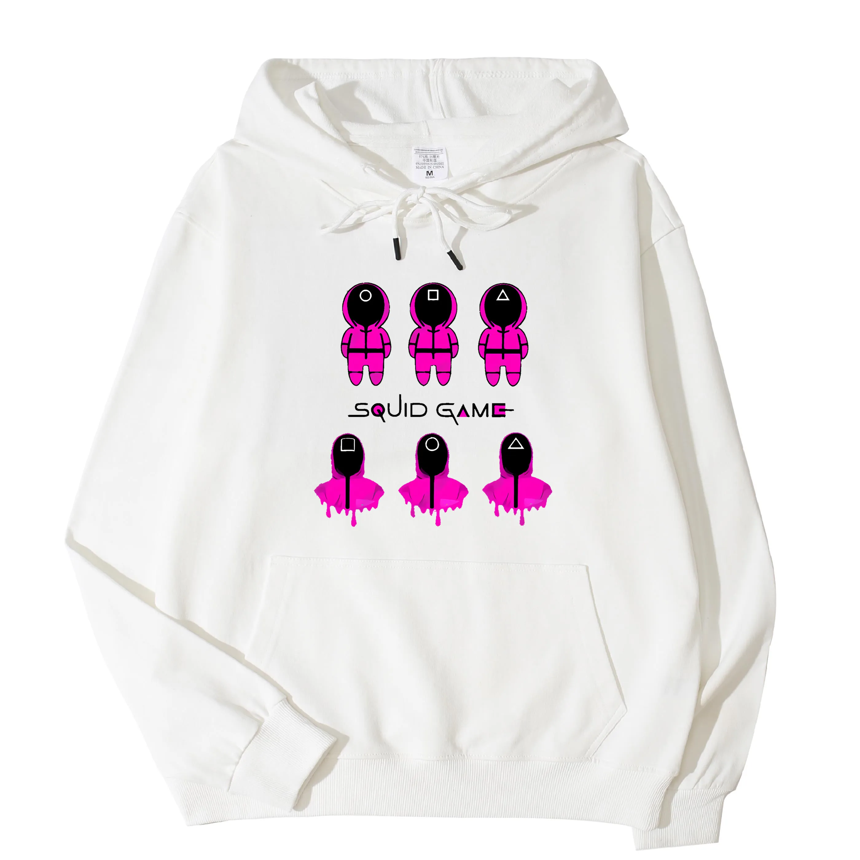 

Squid Game Round Triangle Square Mask Man Autumn Winter Hoodie Slim Long Sleeve Pocket Sweatshirt Unique Unisex Tops Pullover