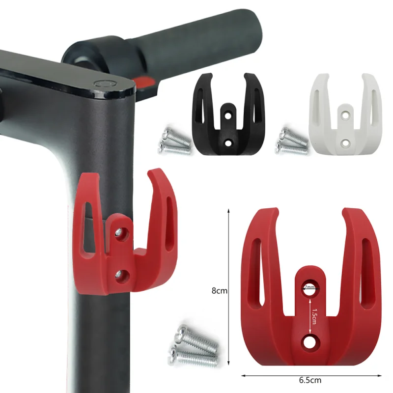 

Передняя вешалка для электрического скутера для Xiaomi M365/1S/Pro, аксессуары, сумка для скутера, шлем, крючок с двумя зажимами, держатель для хранения