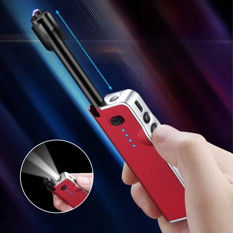 Новинка USB перезаряжаемая плазменная дуга кухонная телескопическая Зажигалка