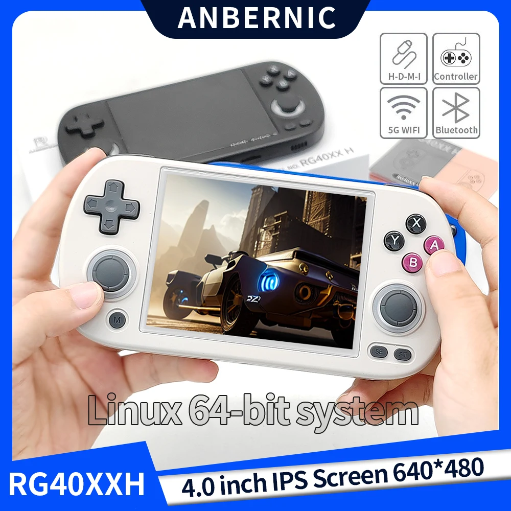 Портативная Игровая Консоль RG40XXH В Стиле Ретро 4 0-дюймовая Двойная Эргономичная