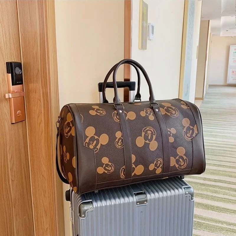 Disney Travel Duffle Bag for Women Men Girls Luxury Designer Cartoon Cute Mickey Mouse Tote Bag Large Capacity Luggage Bags
