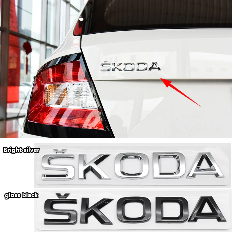 3D наклейки на автомобиль с надписью эмблема задний багажник для Skoda Yeti VRIS Octavia a5